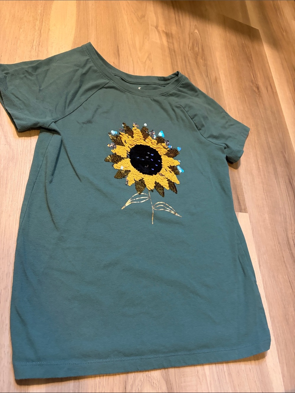 Cat & Jack Girls' Sunflower Flip Sequin Tee